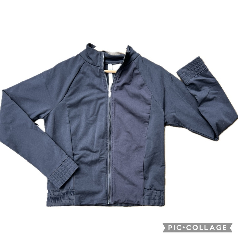 Fabletics black medium zip up track jacket